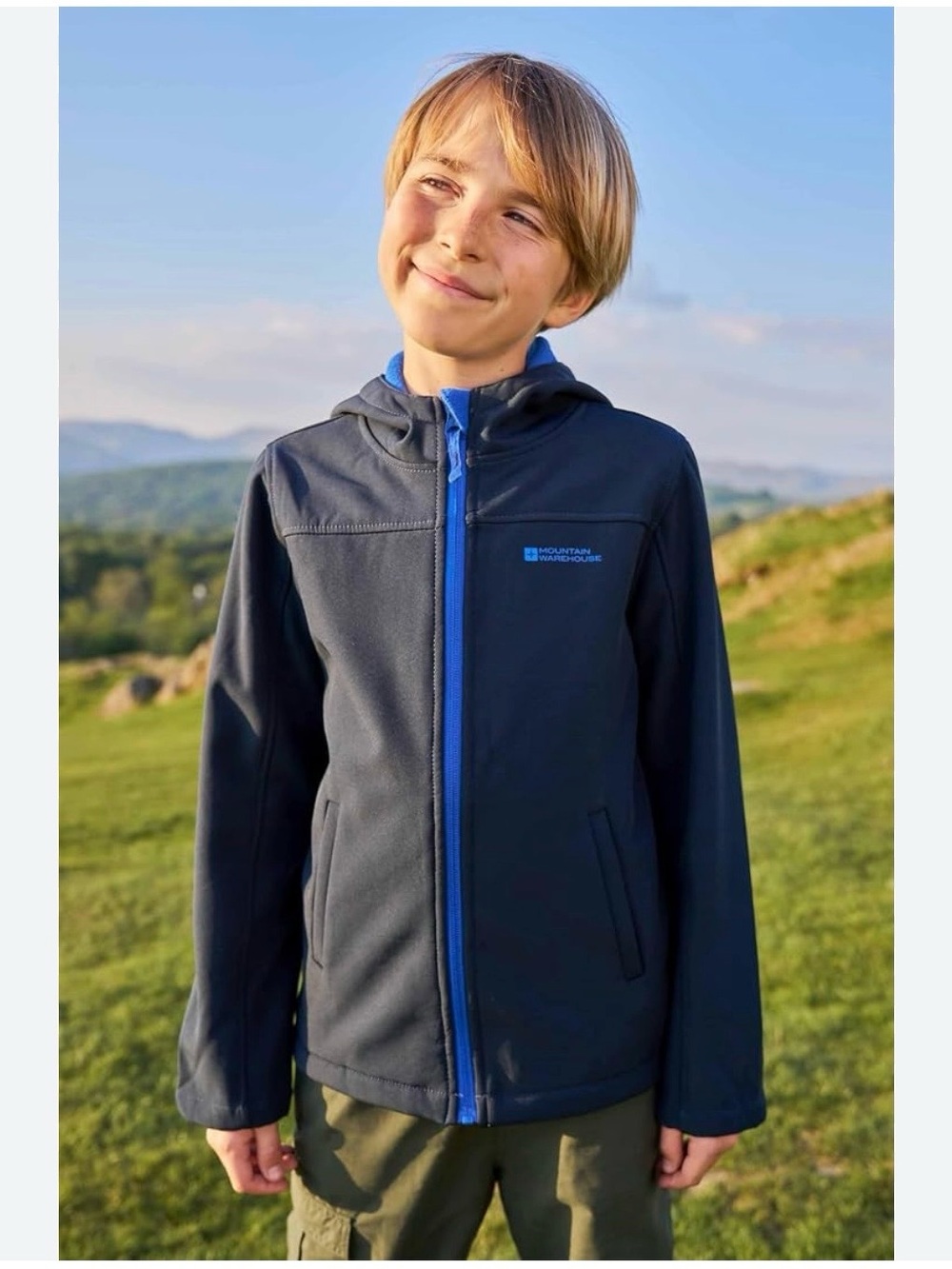 Mountain Hardware Exodus Kids softshell Fleece Boys size 5-6 Navy Blue